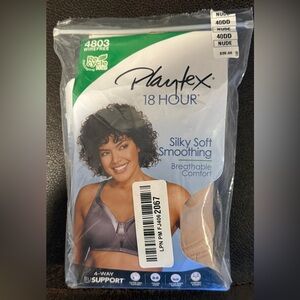 Playtex 18 Hour Silky Soft Smoothing Bra - Purple and Beige